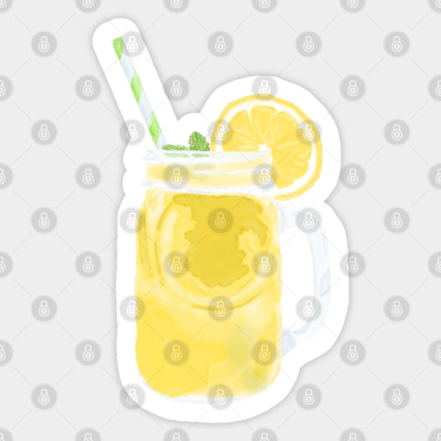 Jar Glass of Lemonade Sticker by HB Loves Crafts